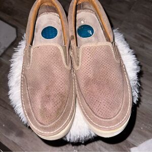 SPERRY Top-sider Largo Perforated Suede Slip on Boat Shoe Men sz 8 women sz 10